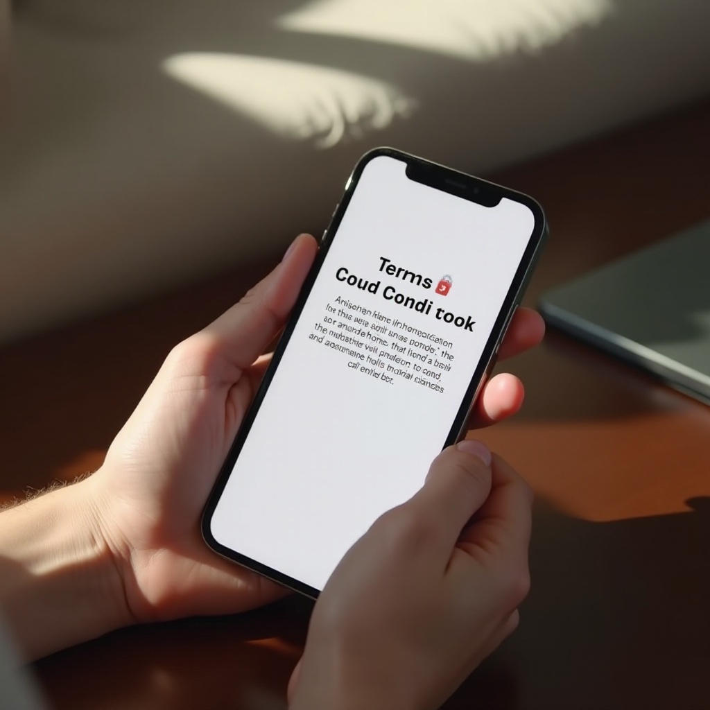 how to accept new icloud terms and conditions on iphone