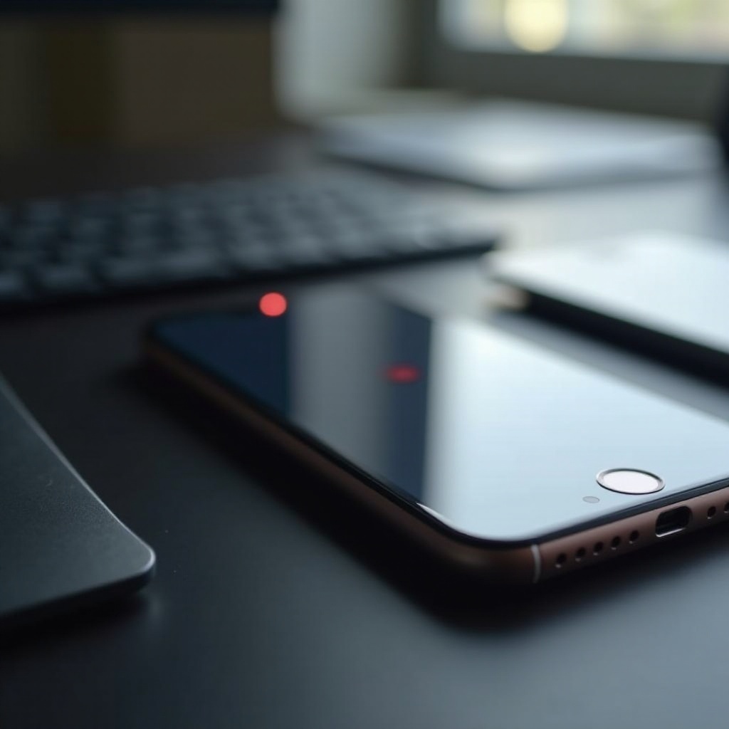 blinking red light on iphone