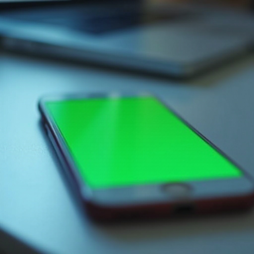 phone screen turning green