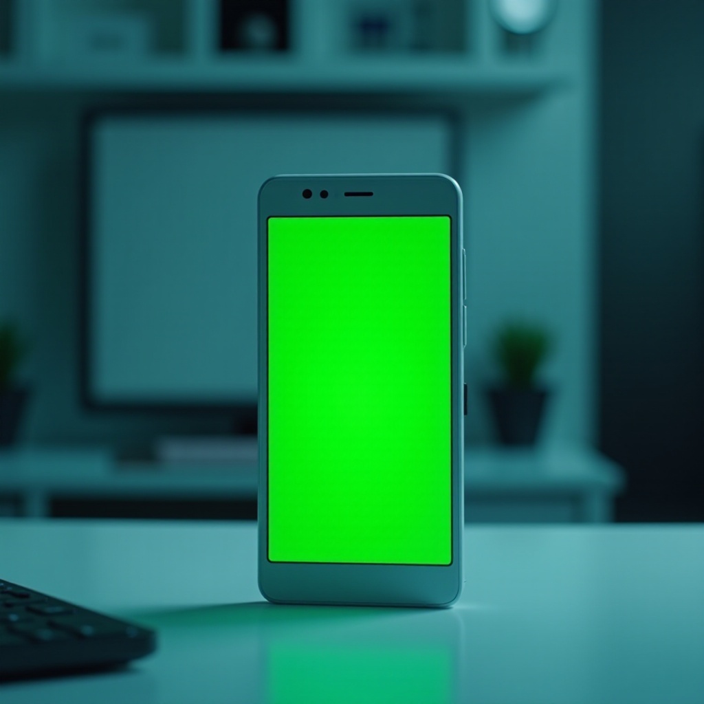 google pixel screen turned green