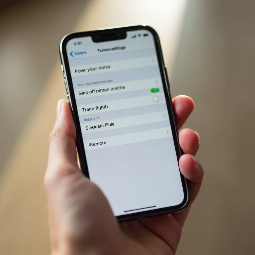 how to turn off mirror selfie in iphone