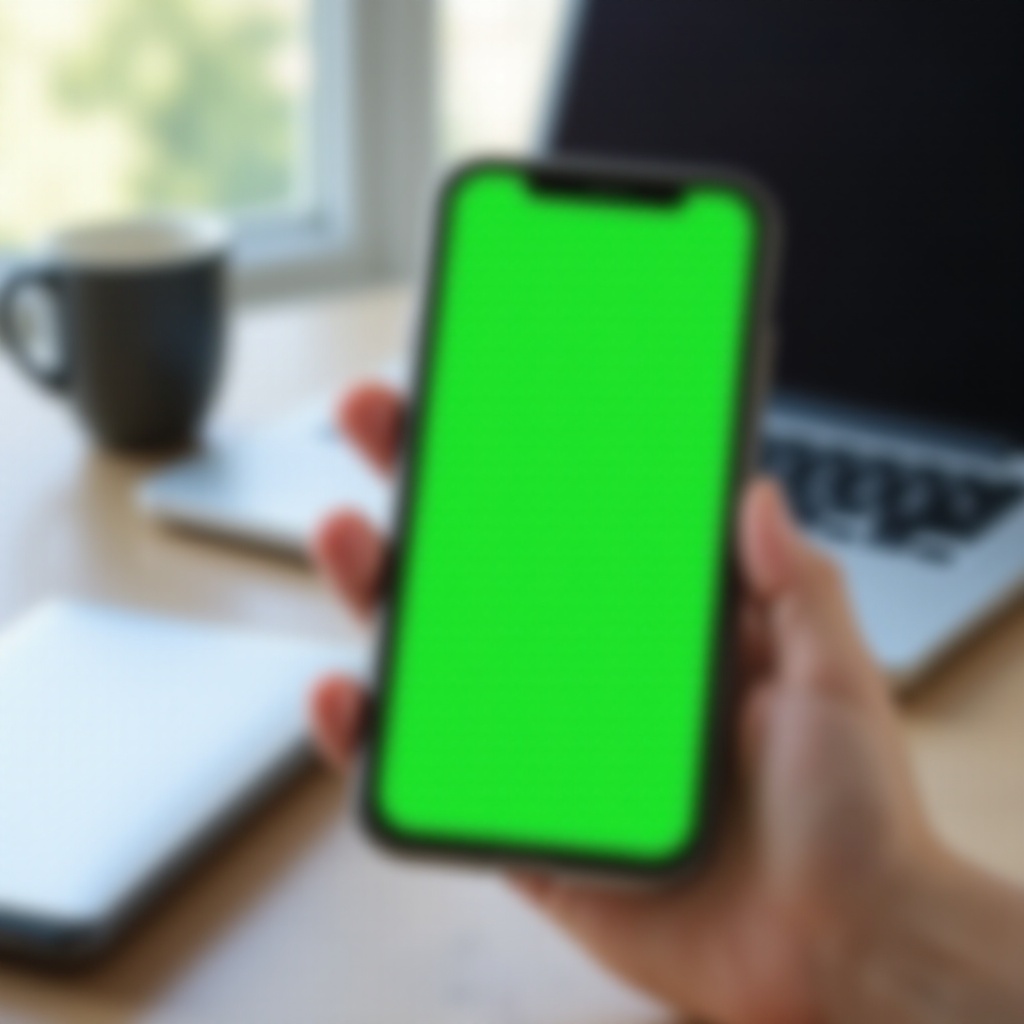 why did my phone screen turn green