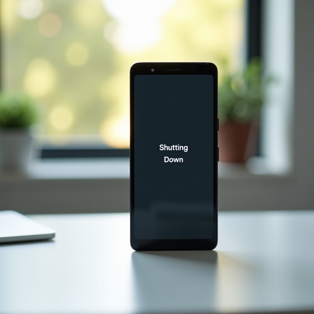 google pixel stuck on shutting down screen