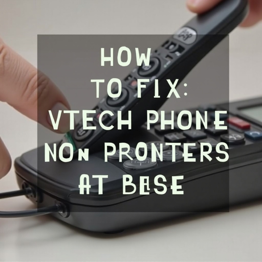 vtech phone no power at base