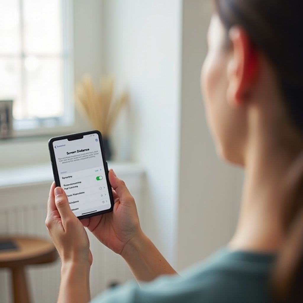 how do i turn off screen distance on my iphone