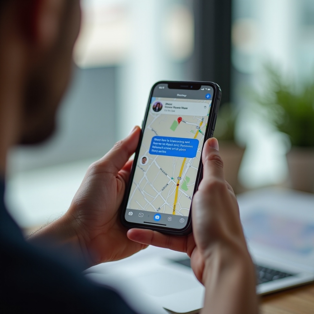 how to drop a pin on iphone in text